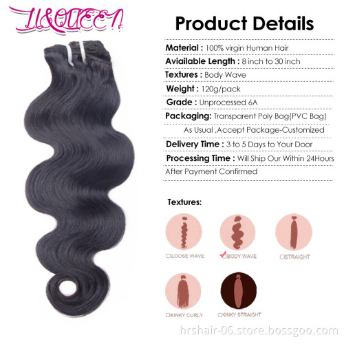10-28 inch clip in body wave human hair extensions bundles with lace closure 5 star human hair wigs